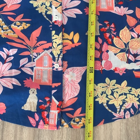 J. McLaughlin Along the Coast Lois Blouse Golden Retriever Doodle Dogs Small - Picture 11 of 12